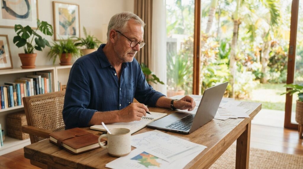 Professional stock photograph of a retired Danish senior man